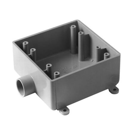 Abb Electrical Box, 32 cu in, FSE Box Type, 2 Gangs, PVC E9802DR